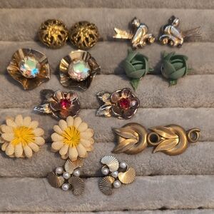 Vintage Gold and Silver Tone Earring Set